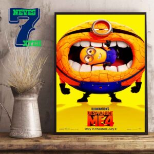 Official Poster Despicable Me 4 In Theaters July 3rd 2024 Home Decor Poster Canvas