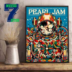 Pearl Jam Tonight At London Tottenham Hotspur Stadium On June 29th 2024 Home Decor Poster Canvas