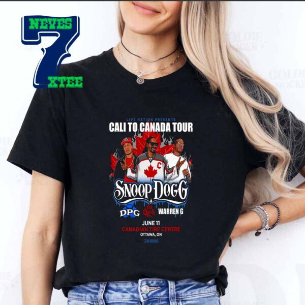 Snoop Dogg 2024 Tour Cali To Canada At Ottawa Canadian Tire Centre Live Nation Essential T-Shirt