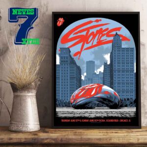 The Rolling Stones Shows At Chicago Soldier Field This Week Hackney Diamons Tour 2024 Home Decor Poster Canvas