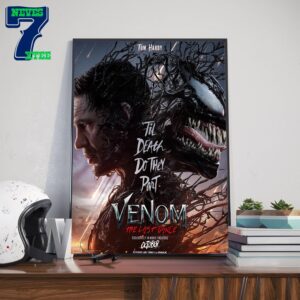 The Time Has Come Til Death Do They Part Tom Hardy Returns In Venom The Last Dance Official Poster Home Decor Poster Canvas