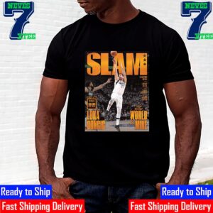 The World Is Mine Luka Doncic Run To The 2024 NBA Finals On The Cover Of SLAM 250 Orange Metal Edition Unisex T-Shirt