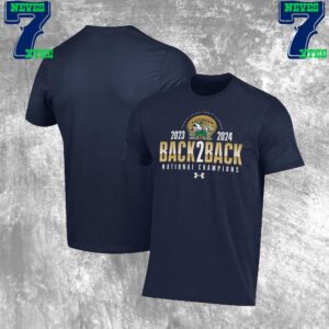 Under Armour x Notre Dame Fighting Irish Back-To-Back 2023 2024 NCAA DI Mens Lacrosse National Champions Unisex T-Shirt