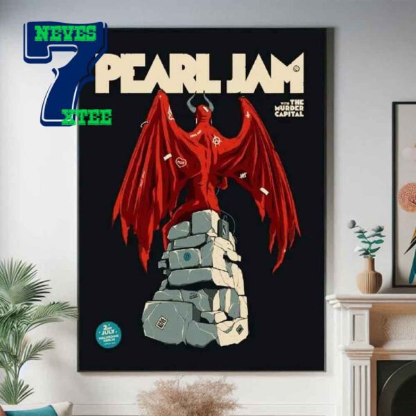 2024 Pearl Jam Berlin The Murder Capital Home Decor Poster Canvas