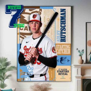 Adley Butschman The American League Starting Catcher 2024 MLB All Star Game Stars Reveal Home Decor Poster Canvas