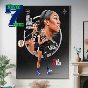 Aja Wilson The ESPY For The Best Athlete Women Sports 2024 Home Decor Poster Canvas