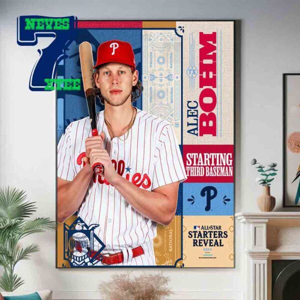 Alec Bohm 2024 MLB All Star Game Stars Reveal The Starting Third Baseman For The National League Home Decor Poster Canvas