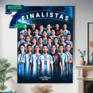 Argentina Advance To Copa America Final 2024 Messi Defending Champions Home Decor Poster Canvas