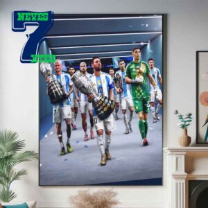 Argentina Are Champions Copa America 2024 Win Second Copa America In Row Home Decor Poster Canvas