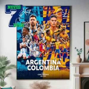 Argentina Vs Colombia Copa America USA 2024 Final Home Decor Poster Canvas