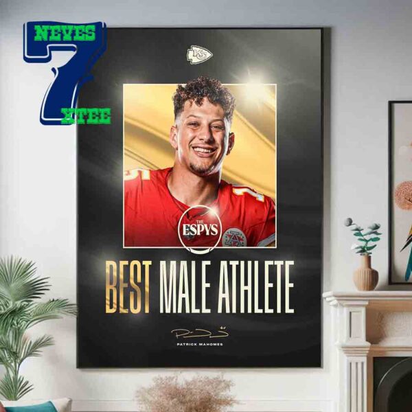 Congrats To Patrick Mahomes Wins The ESPY For Best Athlete Men Sports For The Multiple Time Super Bowl Champion Home Decor Poster Canvas