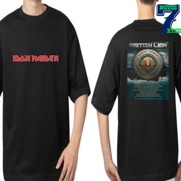 Iron Maiden British Lion Announce The First Ever Tour 2024 Of Australia New Zealand The US And Japan Two Sided Classic T Shirt