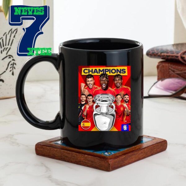 Spain Are UEFA Euro Champions 2024 Beat England To Be Wins Euro Champions 2024 Vamos Espana Campeons Ceramic Mug