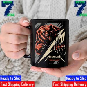 Metallica M72 Chicago IL US M72 North American Tour 2024 Exclusive Pop-Up Shop Poster The Red Black Bear Mug